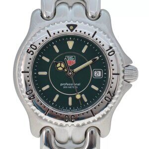 RARE Ladies Tag Heuer 29mm SEL Professional Green Dial Watch Ref: WG1319 w/ B+P!
